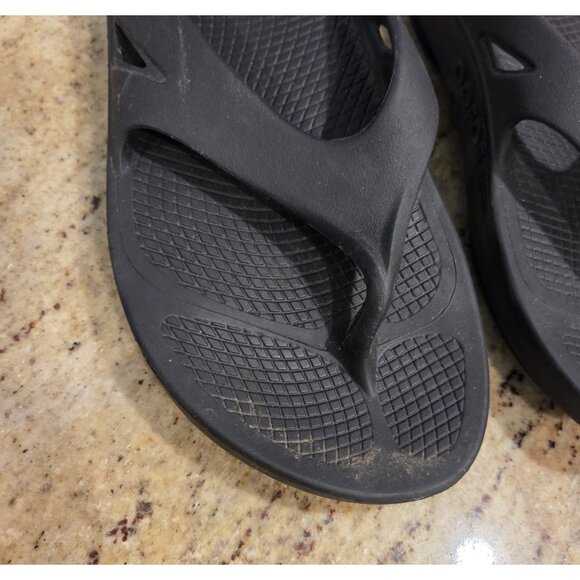 Oofos Free Feet Recovery Flip Flop Sandals Slip On Black Mens Sz 9 Women’s 10 - Picture 2 of 11